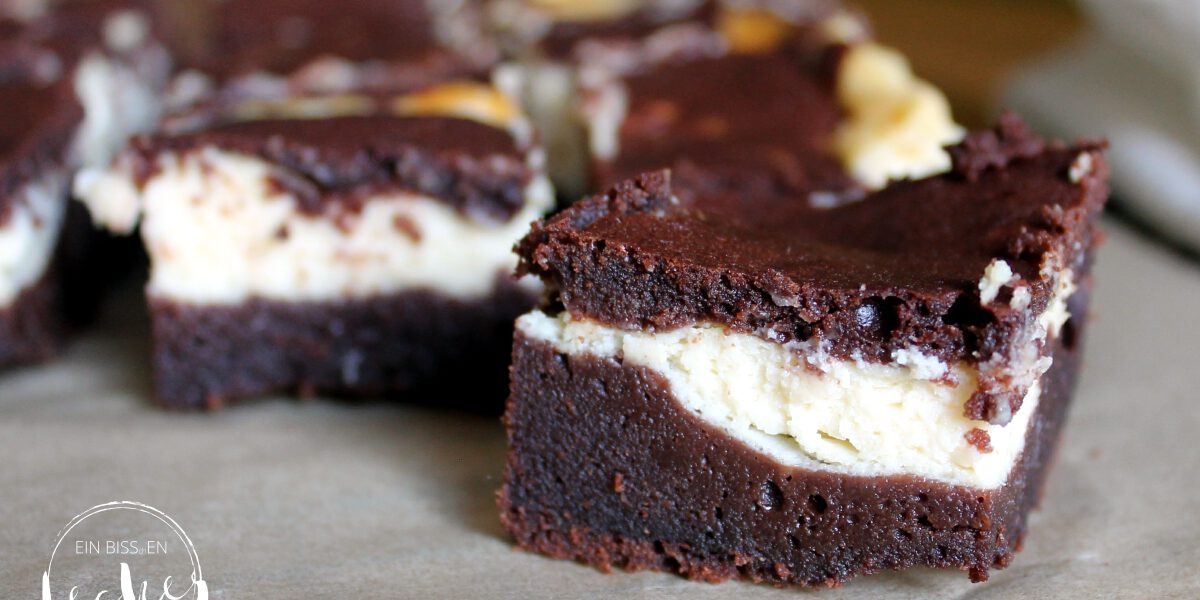 Cheesecake-Brownies von einbissenlecker