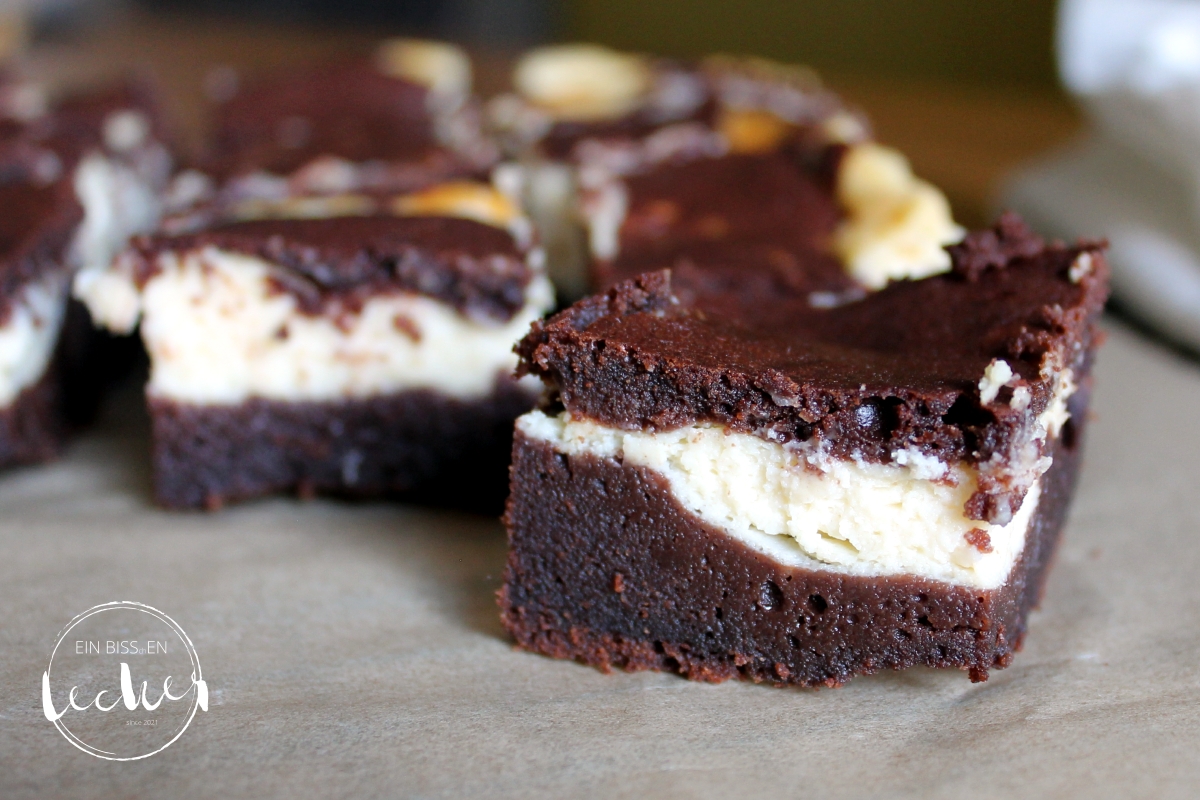 Cheesecake-Brownies von einbissenlecker