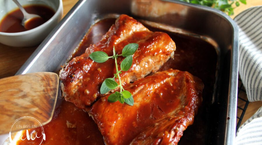 glasiertes Schweinefilet von einbissenlecker