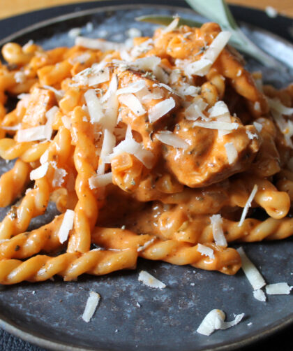 Pasta mit Lachs und Wermut von einbissenlecker