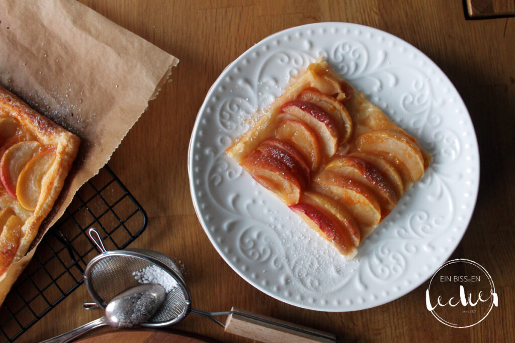 Apfel-Blätterteig-Tarte - ein Rezept von einbissenlecker.de