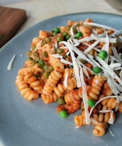 Erbsen-Schinken-Pasta von einbissenlecker