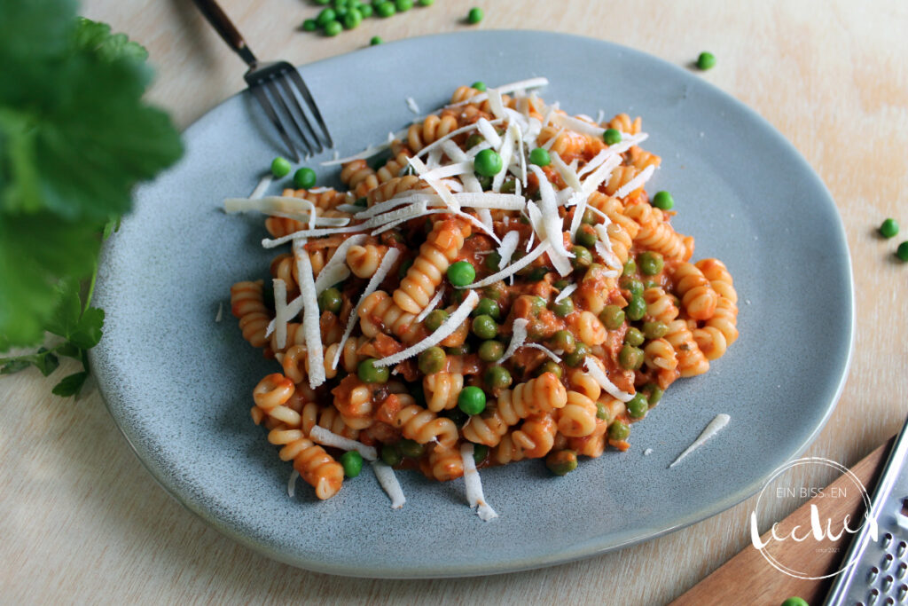 Erbsen-Schinken-Pasta - ein Rezept von einbissenlecker.de